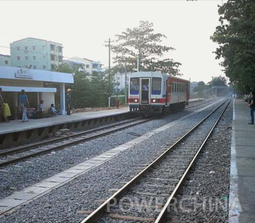 缅甸仰光环城铁路升级改造CP101项目通车运行